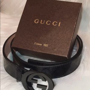 Black Gucci Belt